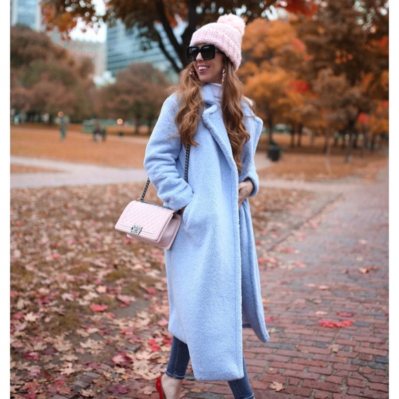 something navy fur coat